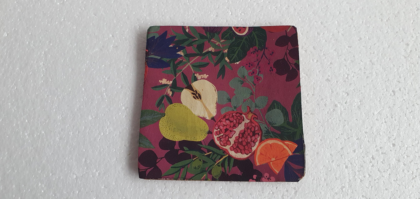 Single Mix And Match Coaster Purple Fruit Home Decor Gift