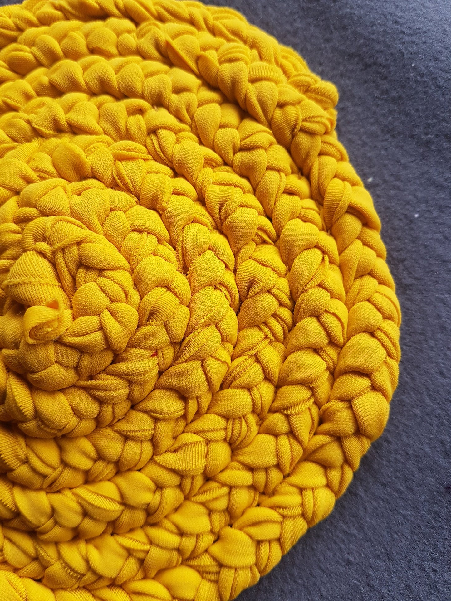 Handmade Round Coaster Mustard Yellow