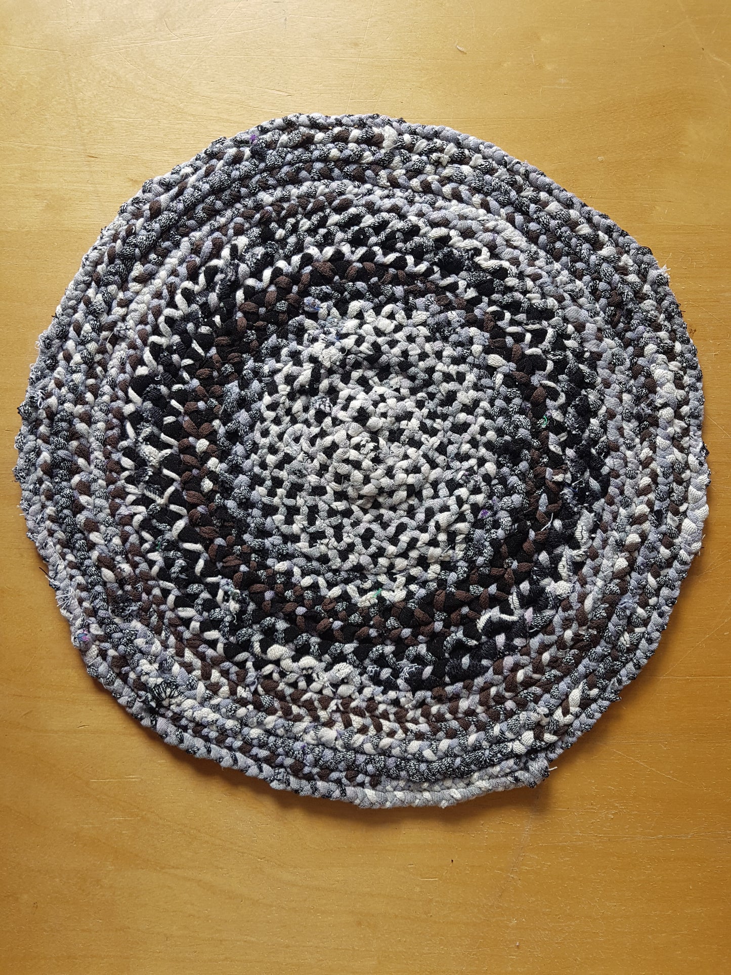 Handmade Braided Coaster Grey, Purple, Black, Lilac