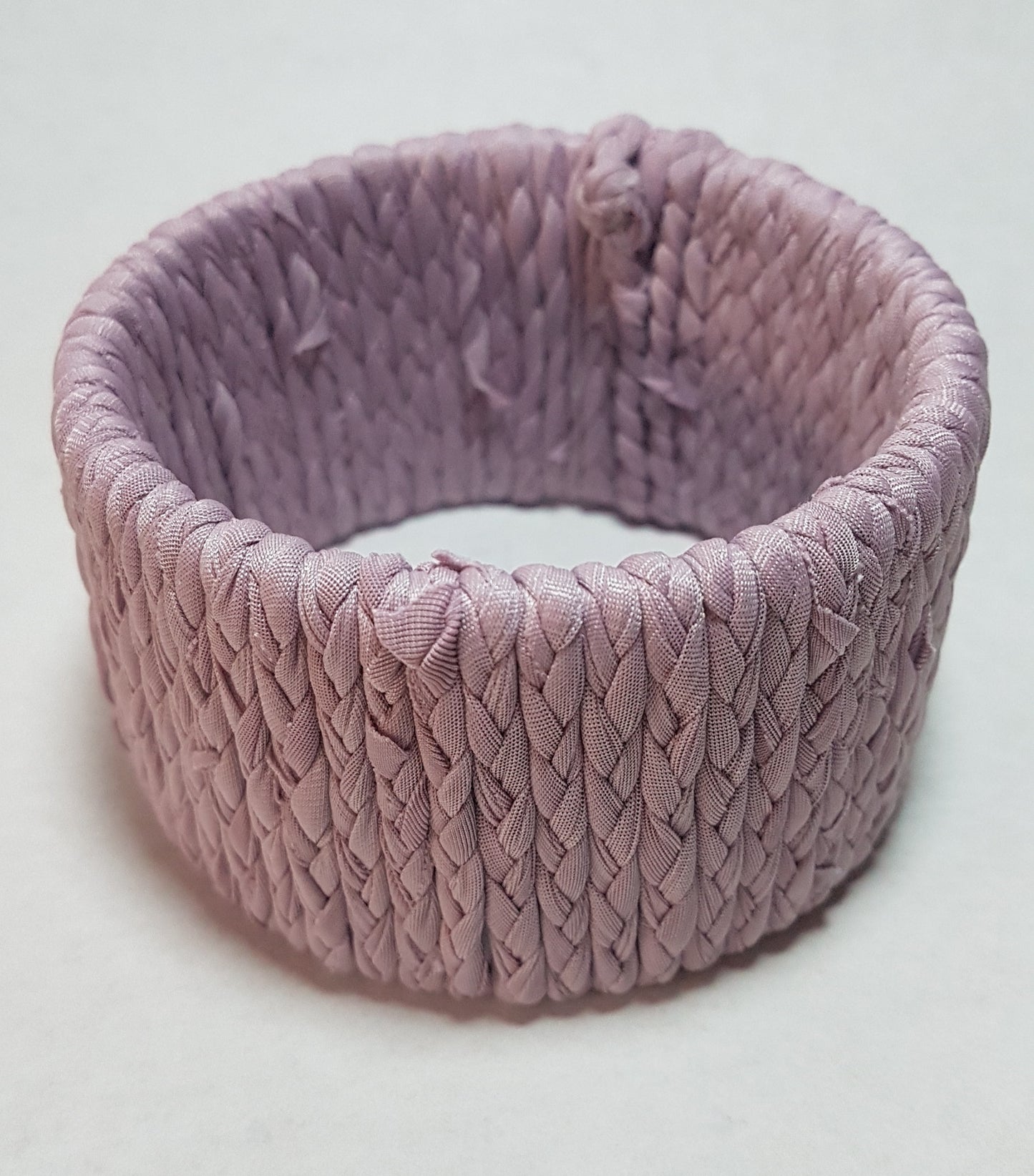 Dusky Pink Braided Chunky Bangle LARGE