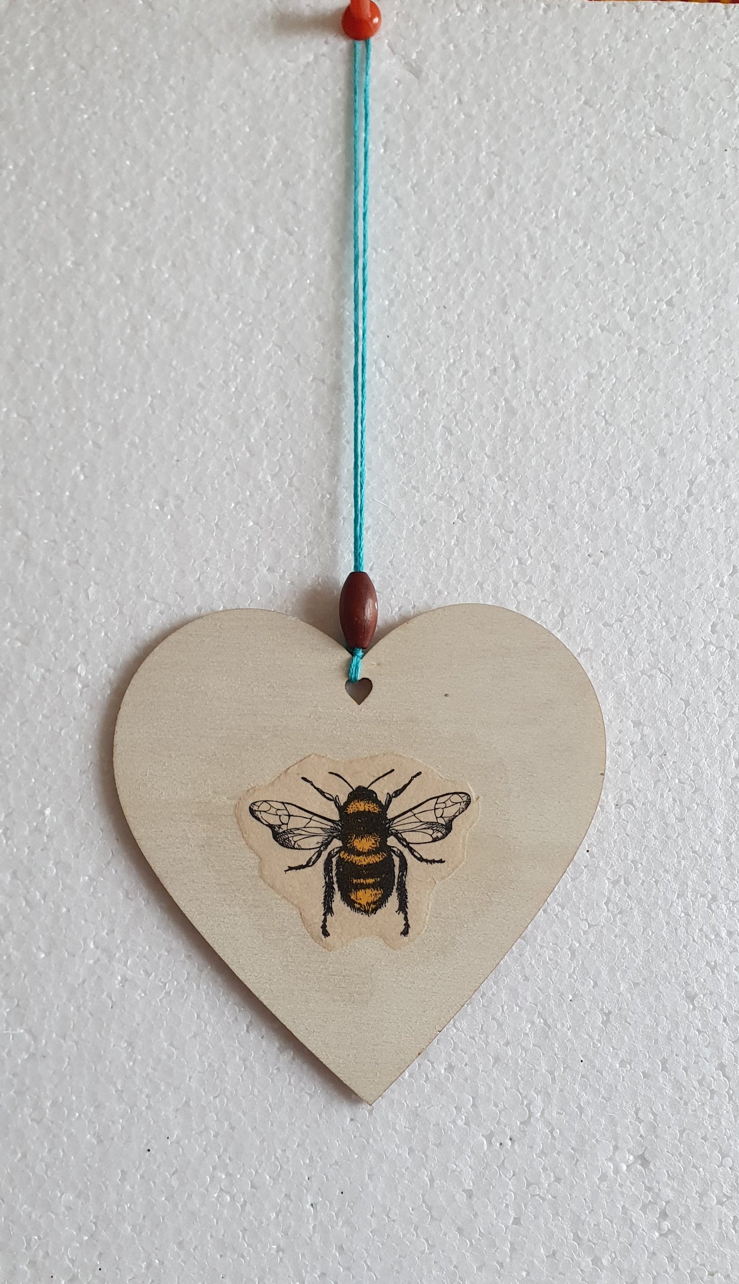 Decoupage Blue Bumble Bee Flower Window Hanging Home Decor Gift