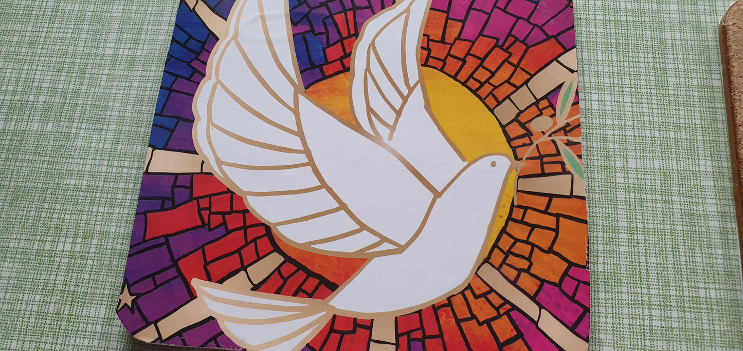 Single Mix And Match Coaster Christmas Dove Of Peace Home Decor Gift