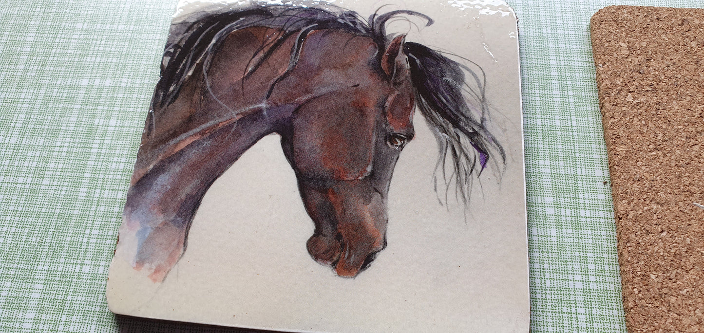 Single Mix And Match Coaster Horse Pony Home Decor Gift