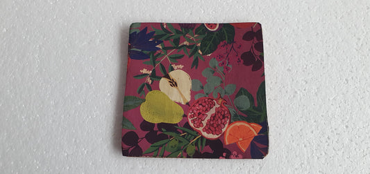 Single Mix And Match Coaster Purple Fruit Home Decor Gift