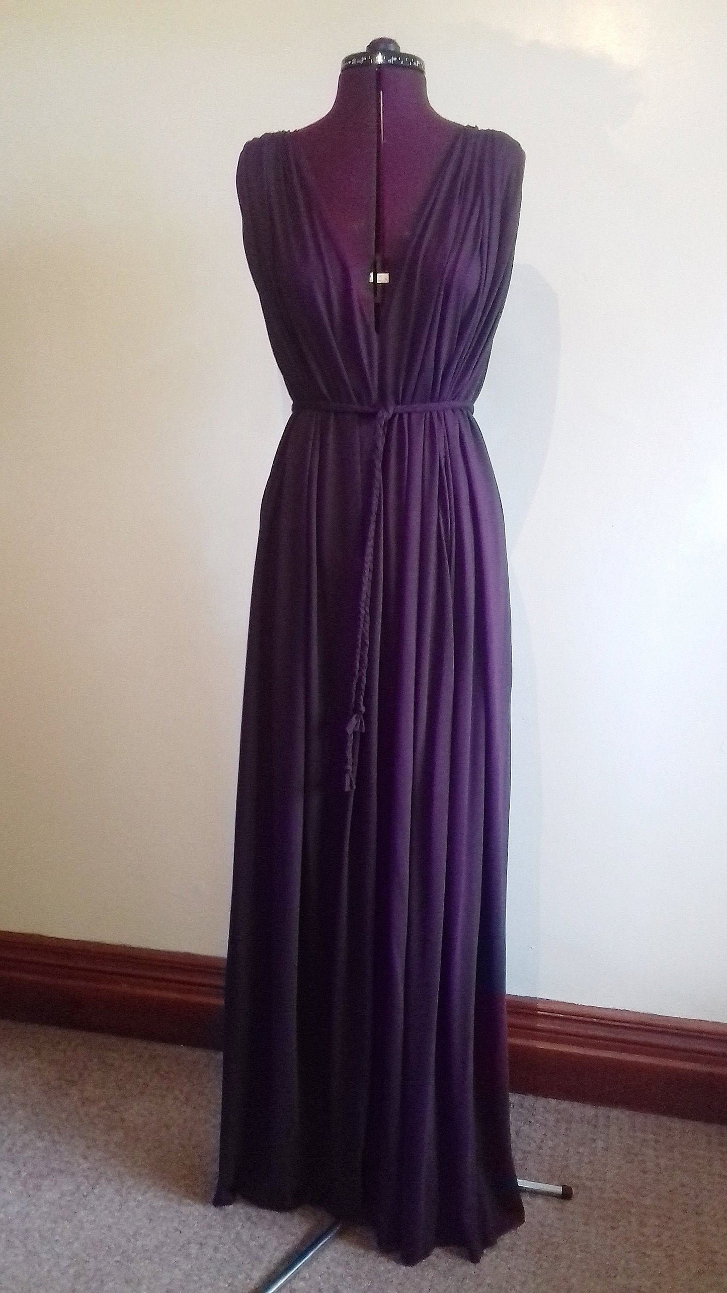 Purple Grecian Maxi Dress