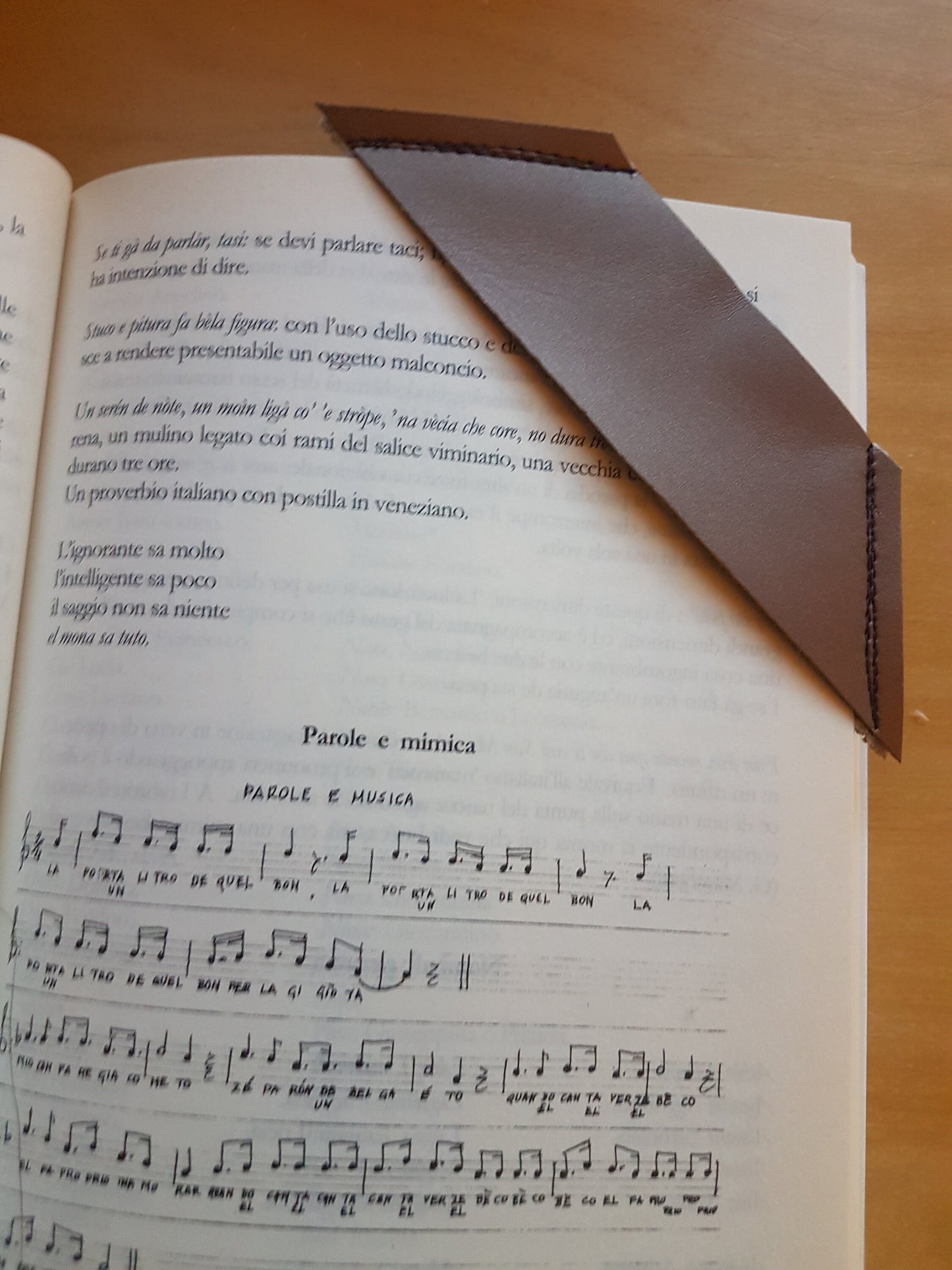 Handmade Brown Corner Faux Leather Bookmark