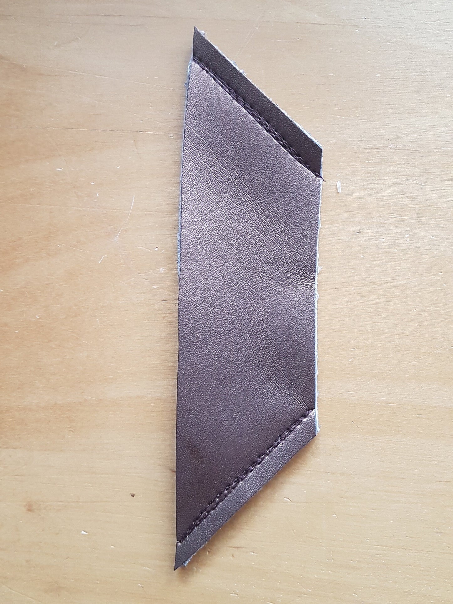 Handmade Brown Corner Faux Leather Bookmark