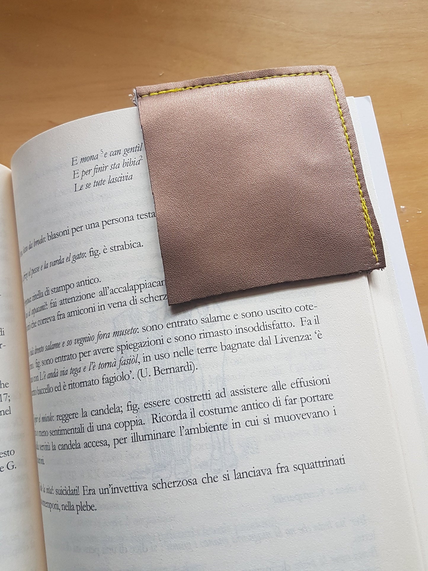 Handmade Corner Bookmark Faux Leather