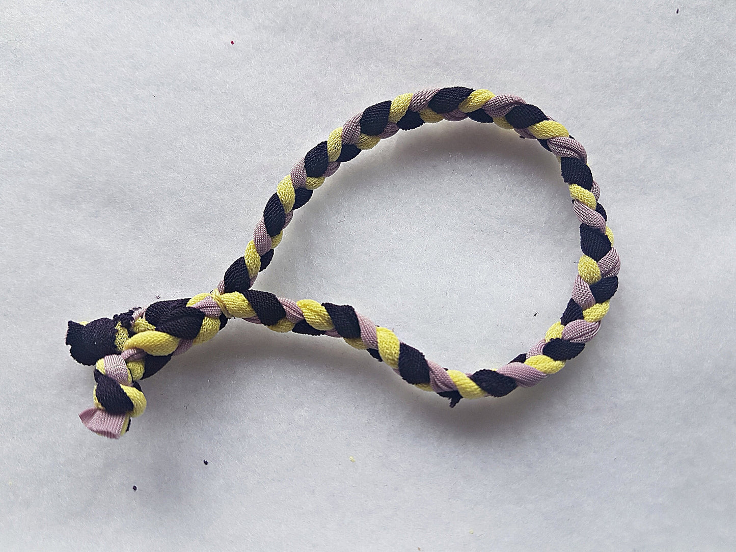 Yellow Pink Purple Braided Bracelet