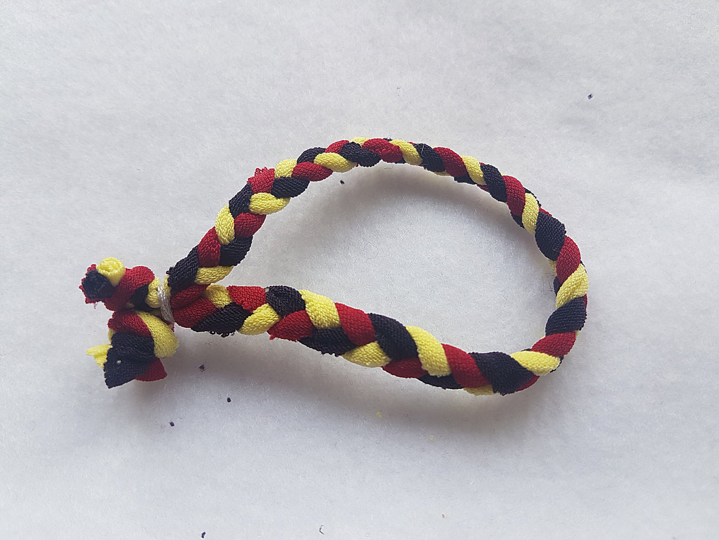 Yellow Purple Red Braided Bracelet