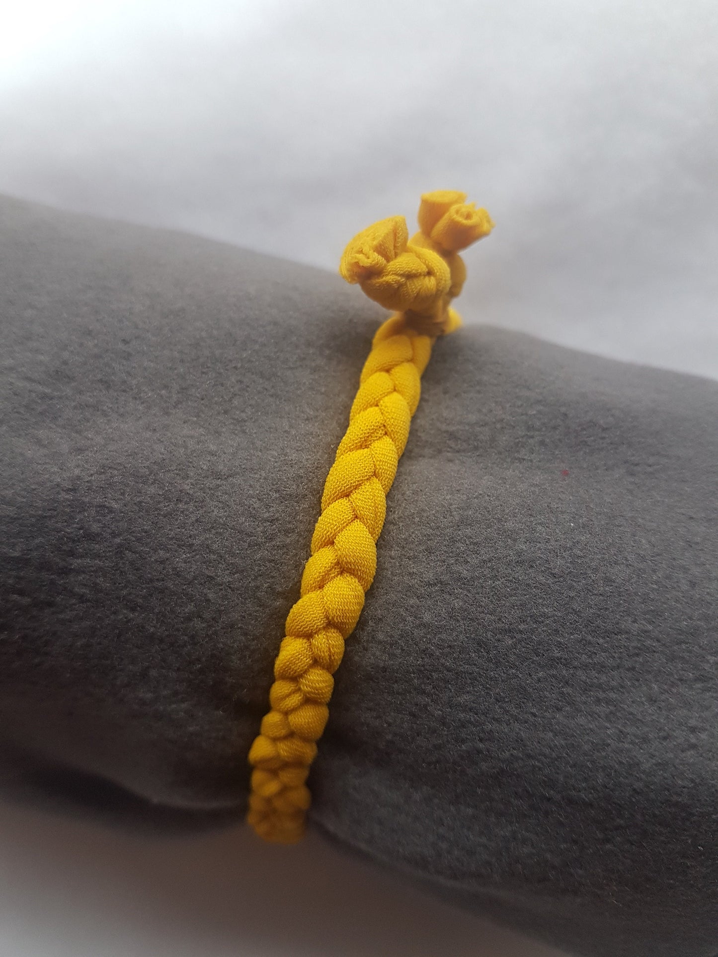 Mustard Yellow Fabric Bracelet