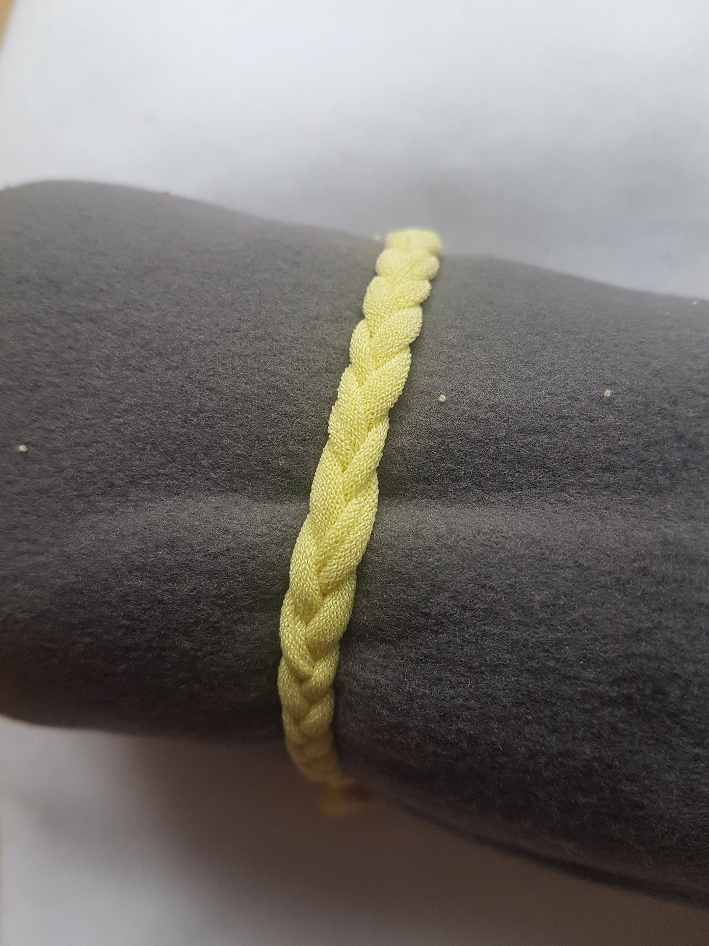 Pale Yellow Braided Bracelet