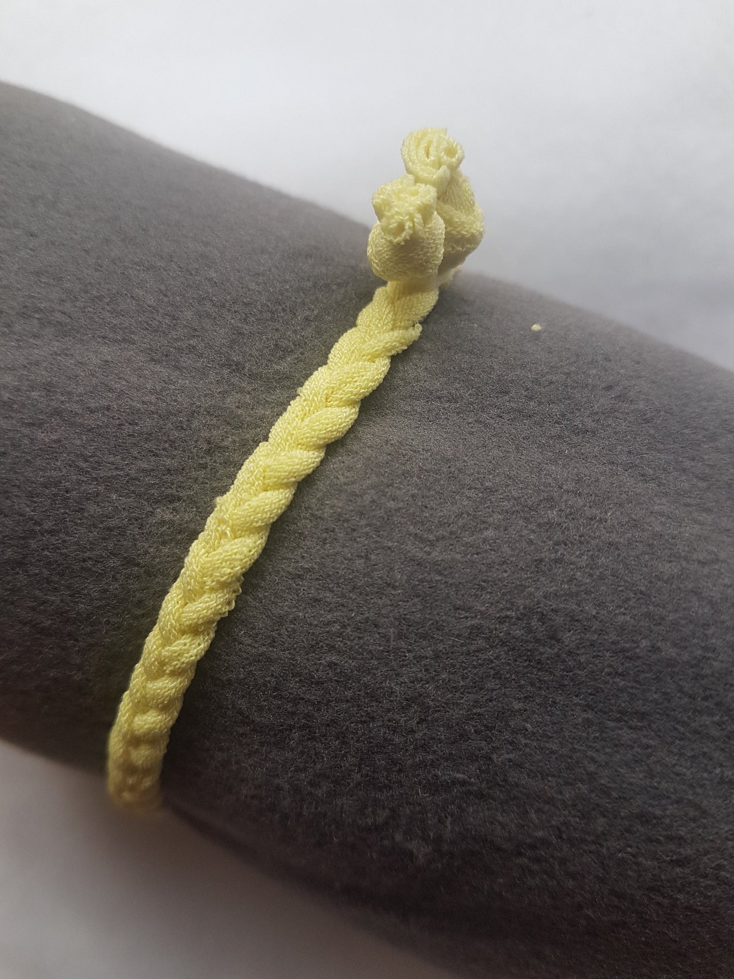 Pale Yellow Braided Bracelet