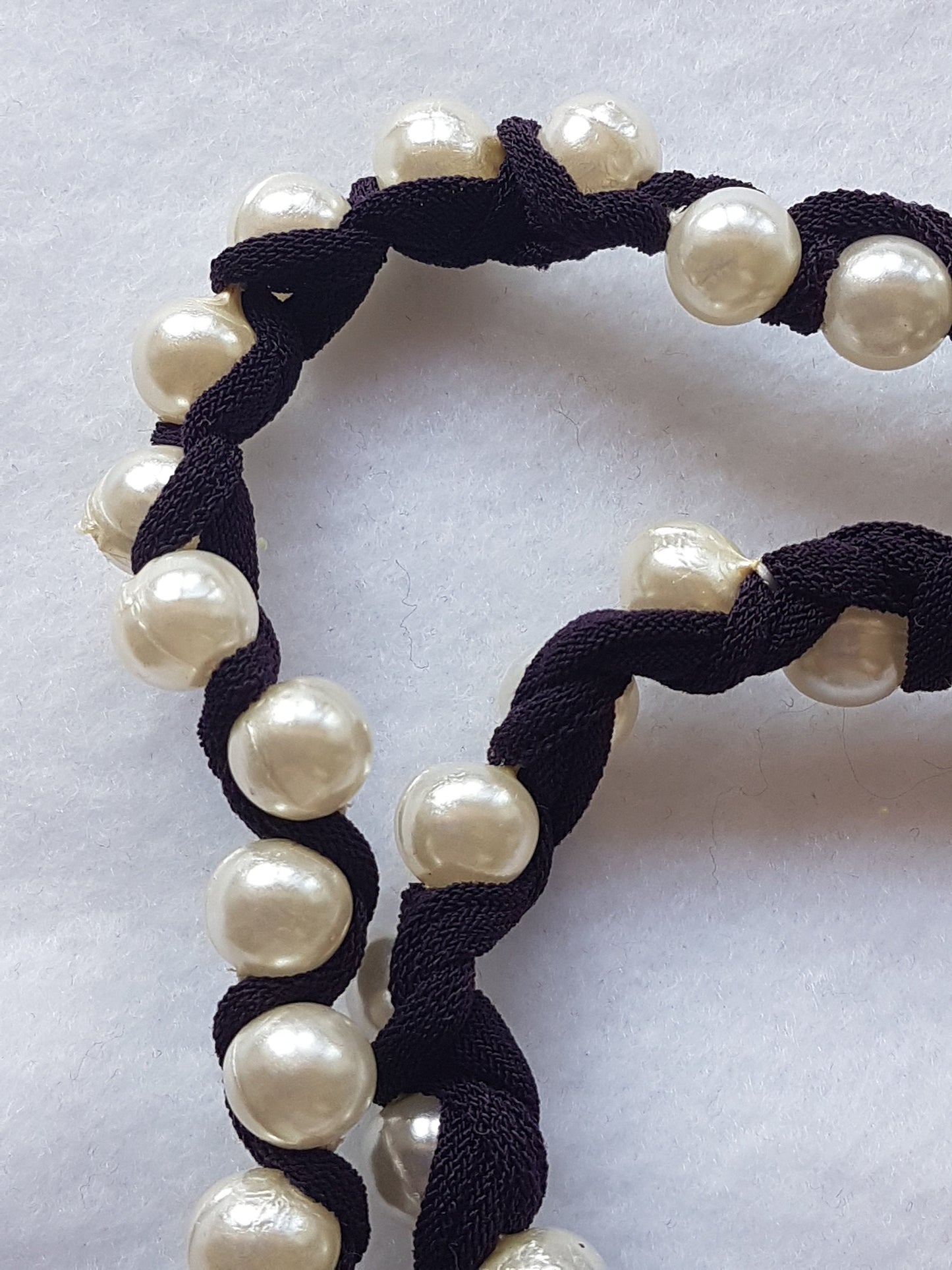 Purple Pearls Braided Wrap Bracelet