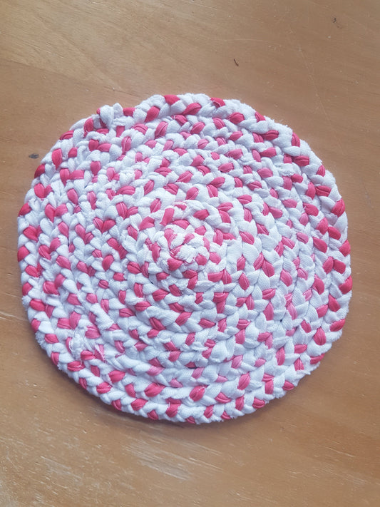 Handmade Braided Fabric Coaster